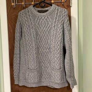 Inis Crafts 100% merino wool sweater with pockets made in Ireland